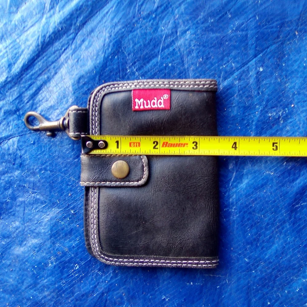 Black Wallet with Snap Closure
